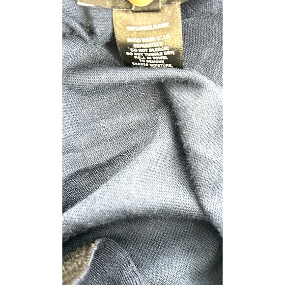 Lafayette 148 Cardigan Sweater XXL 2XL Navy Blue Side Button Wool Academia Work - Picture 5 of 8